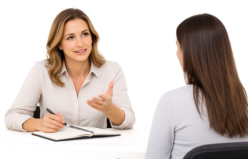 Manager discussing performance improvement with an employee during Turning Around Under-Performing Employees training